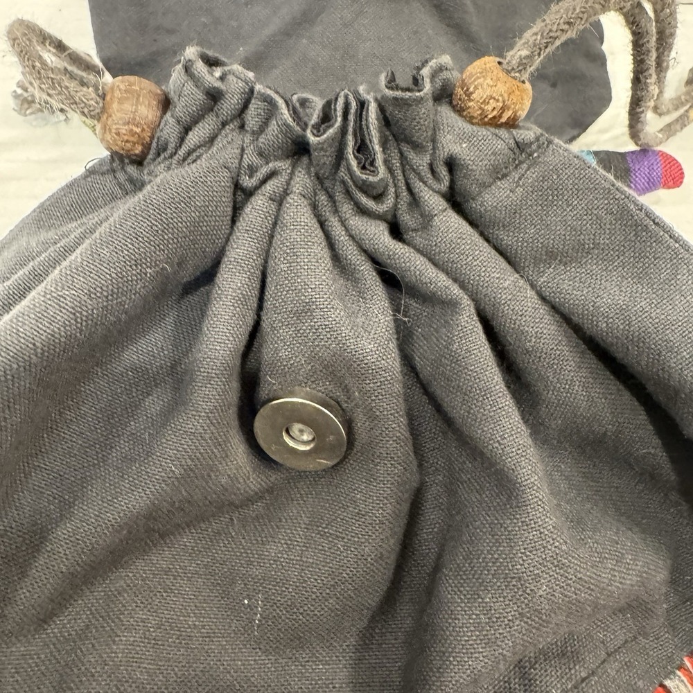 Owl Backpack/ Bag/ Purse-Child 14"x15" Drawstring The Collection Royal Patchwork - Picture 15 of 16